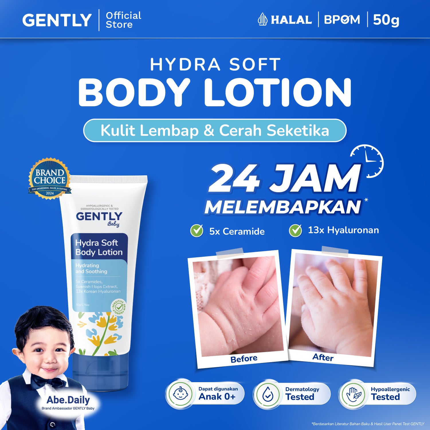GENTLY Baby Hydra Soft Body Lotion 50gr