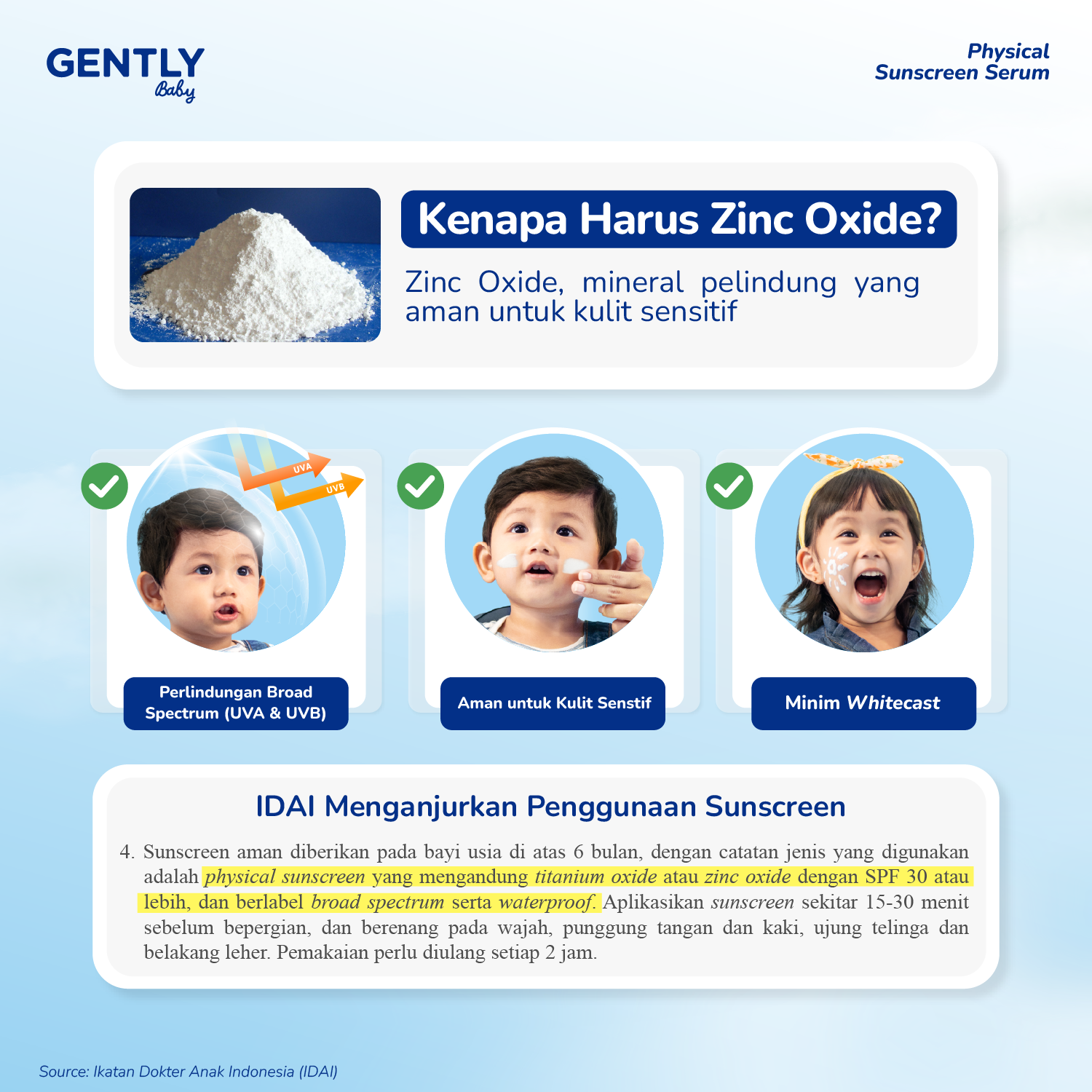 GENTLY Baby Physical Sunscreen Serum