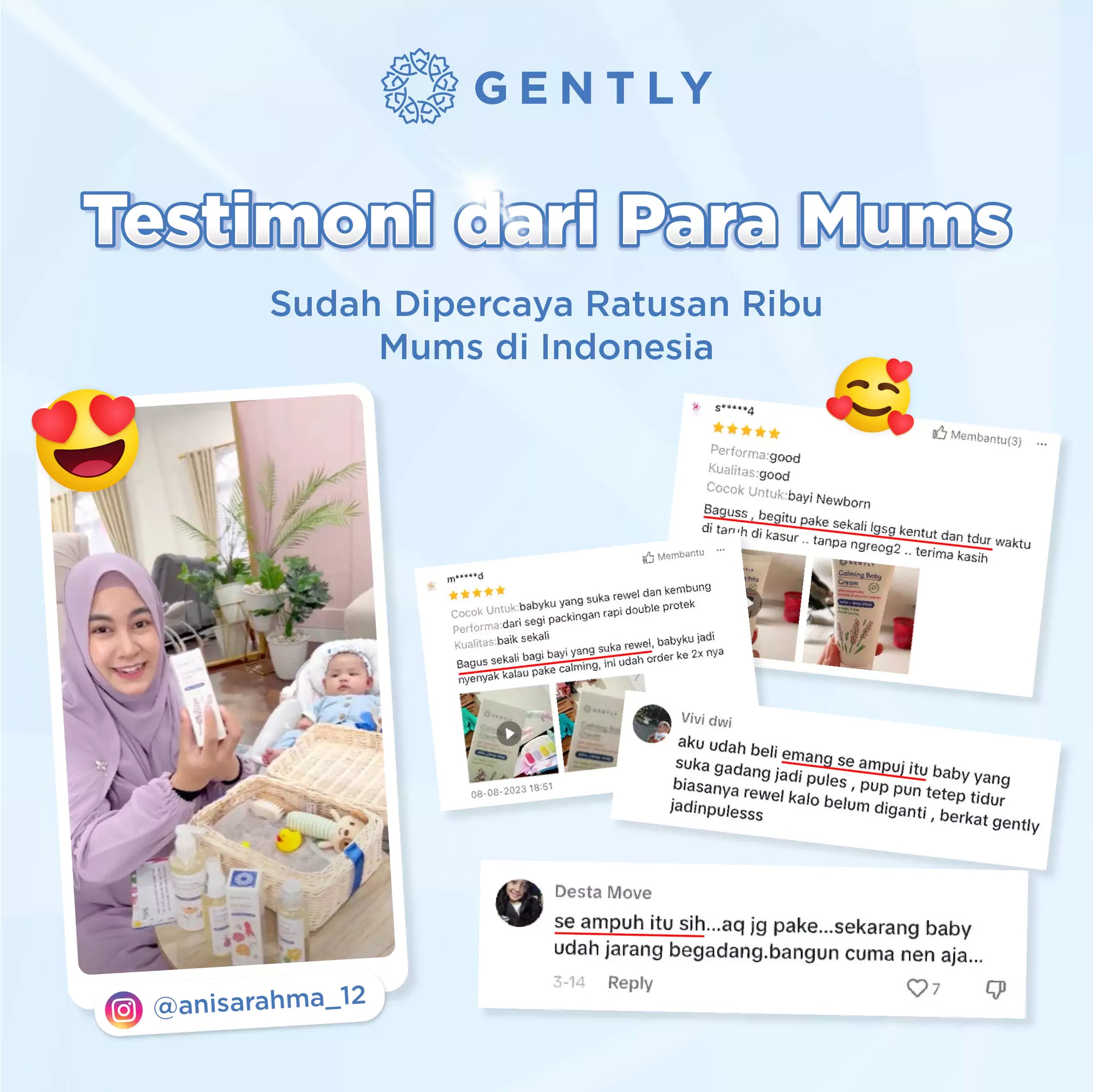 Gently Indonesia - Calming Baby Cream - Krim Penghangat Bayi dan Anak Solusi  Kembung dan Kolik