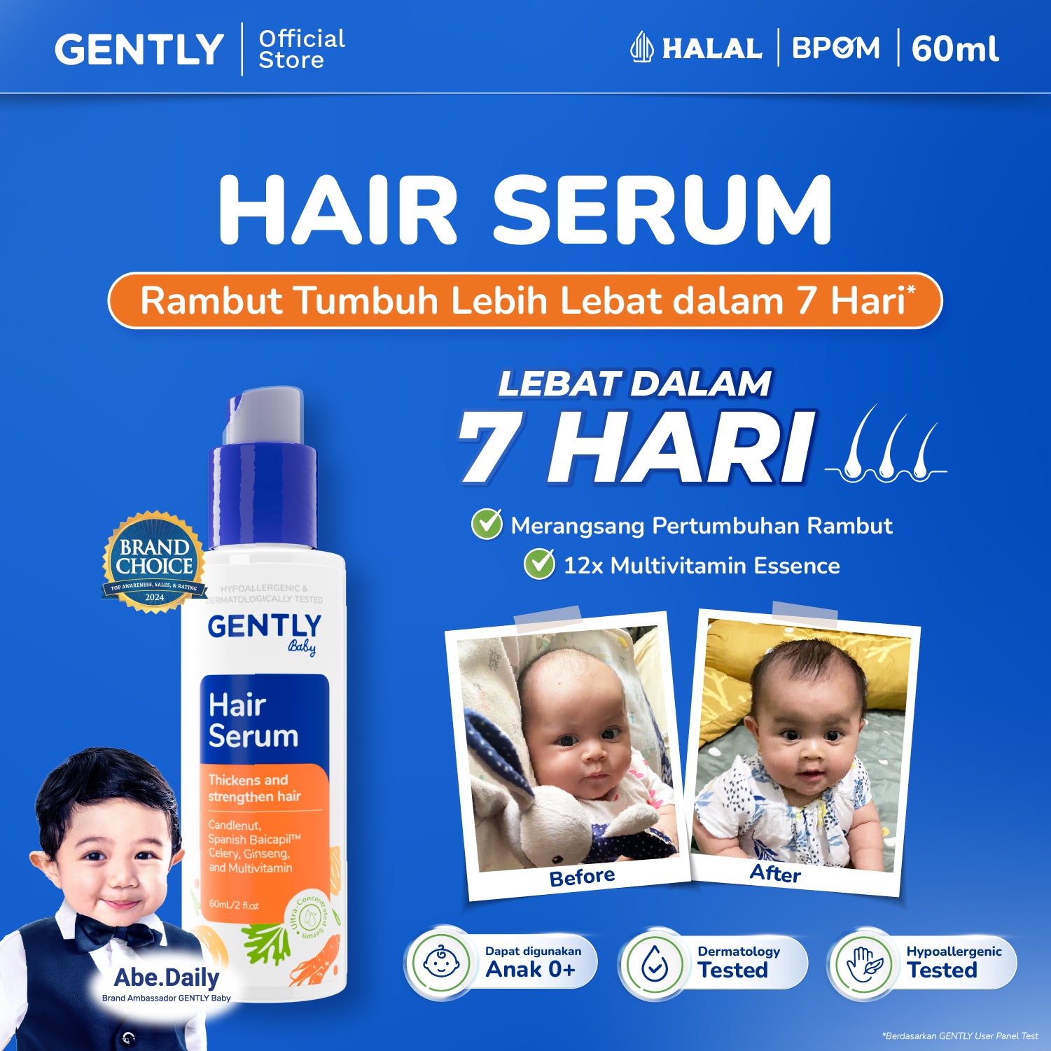 GENTLY Baby Hair Serum 60ml