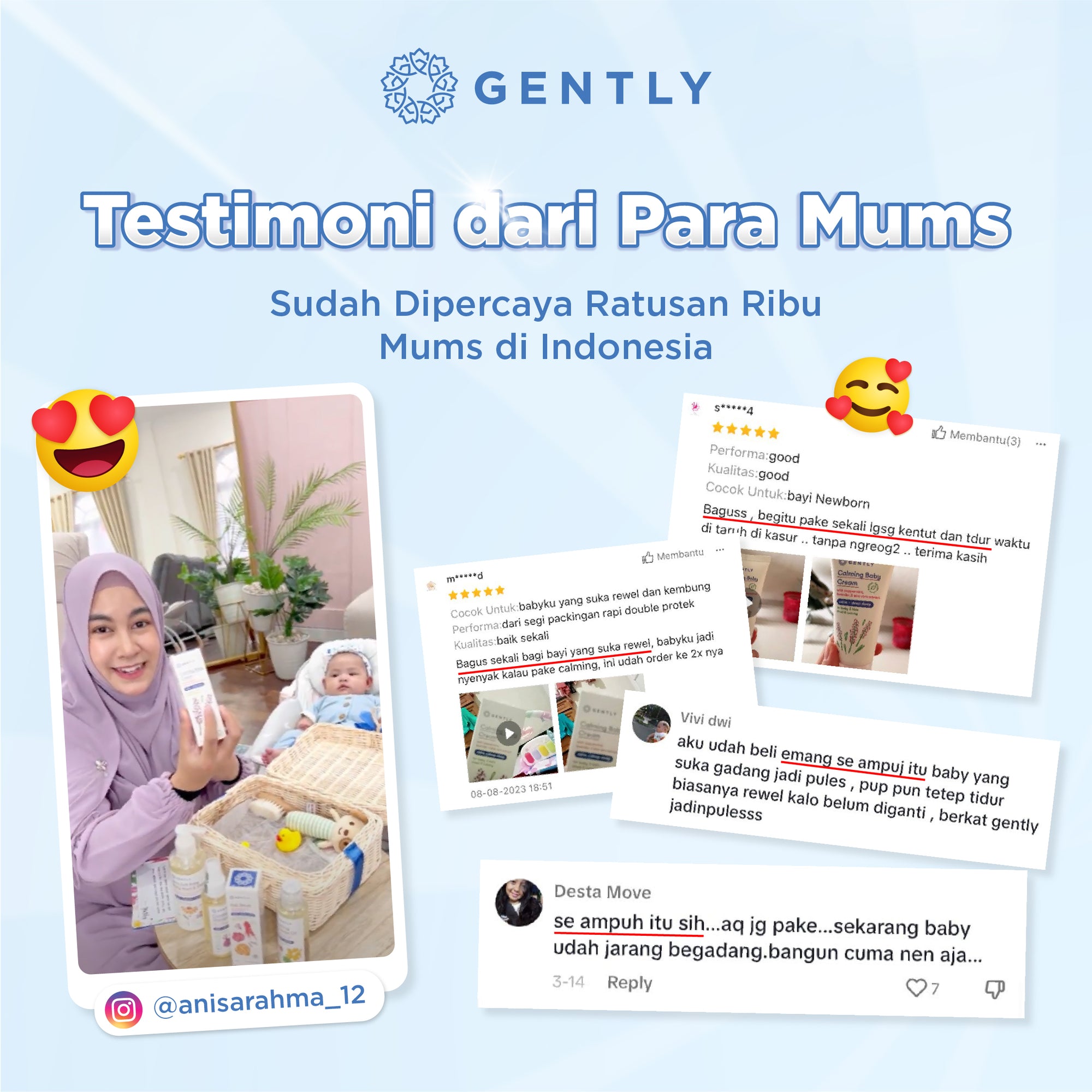 Gently Indonesia - Calming Baby Cream - Krim Bayi dan Anak Solusi  Kembung dan Kolik