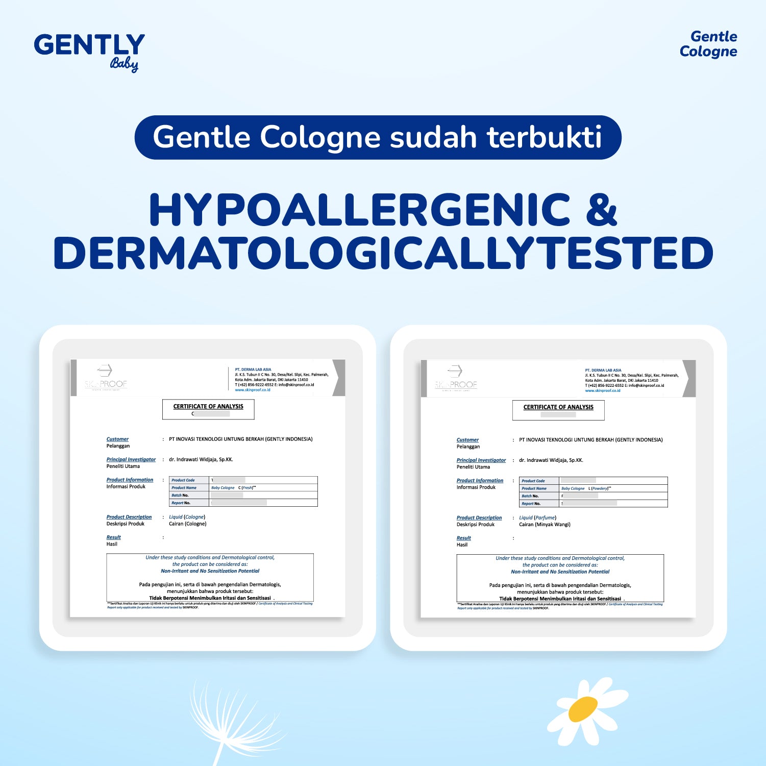 GENTLY Baby Gentle Cologne