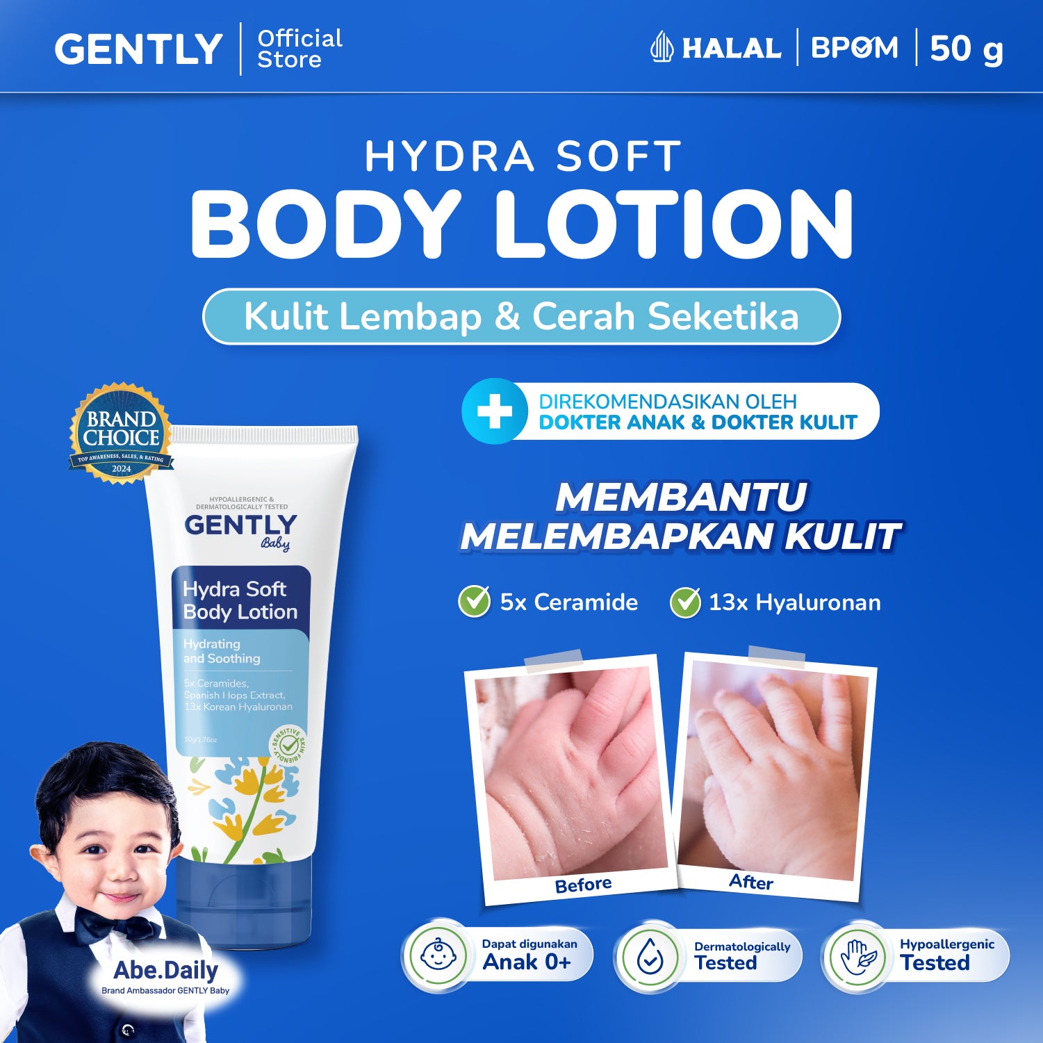 GENTLY Baby Hydra Soft Body Lotion 50gr
