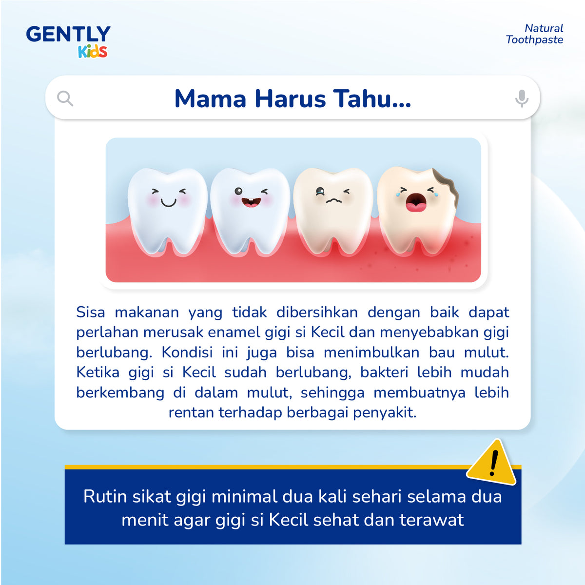 GENTLY Kids Natural Toothpaste 50gr - Pasta Gigi anak dengan Fluoride 1000ppm | Aman Tertelan | Rasa Leci | Efektif Membantu Cegah Gigi bBerlubang sejak Gigi Pertamanya