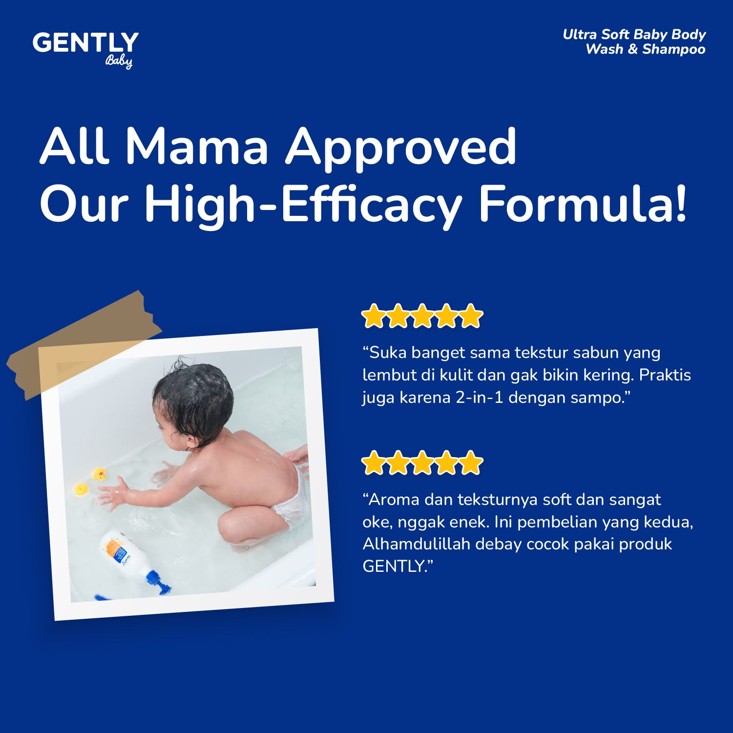 GENTLY Ultra Soft Baby Body Wash & Shampoo 70ml