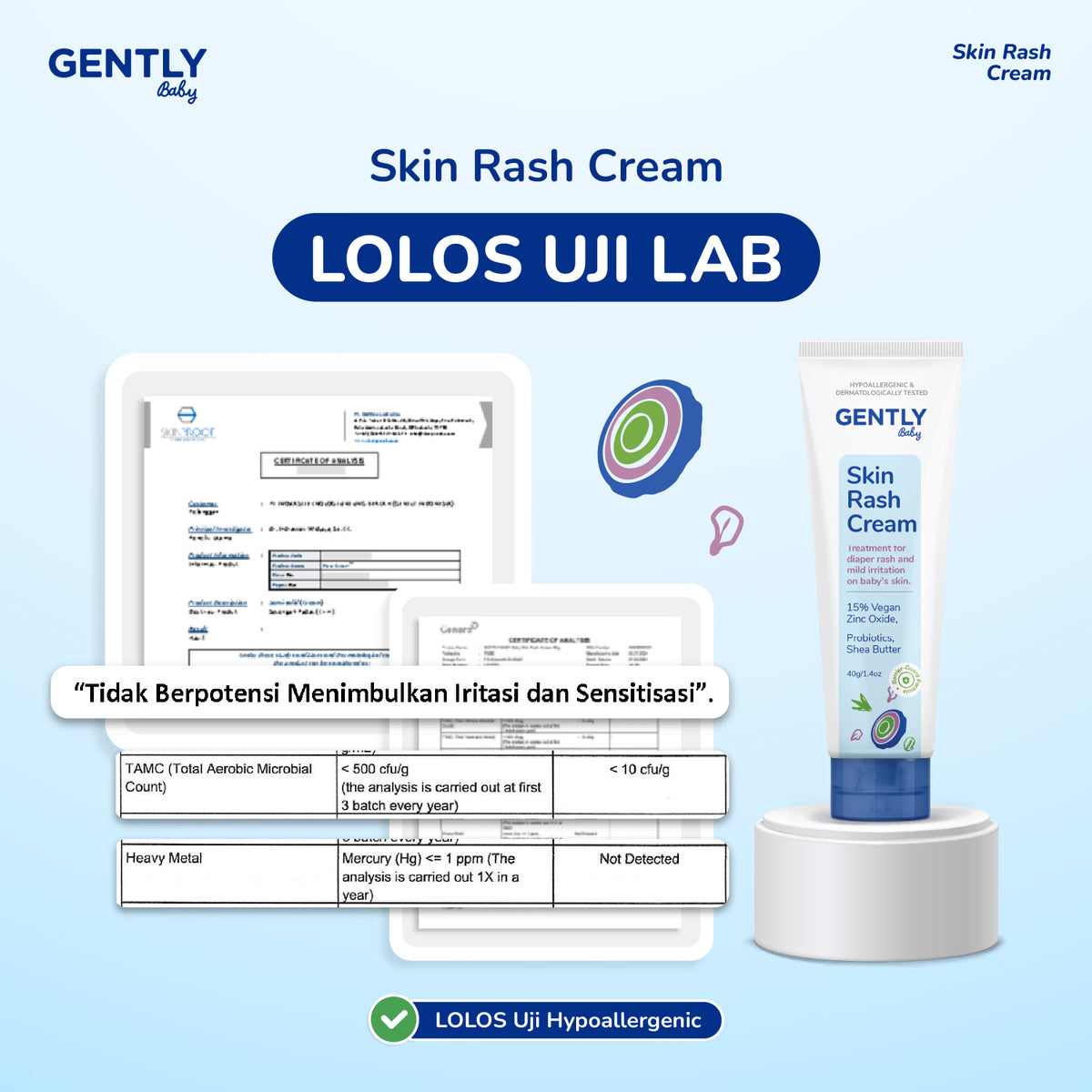 GENTLY Baby Rash Cream 40gr